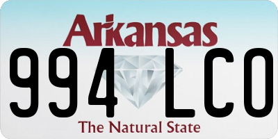 AR license plate 994LCO