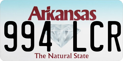 AR license plate 994LCR
