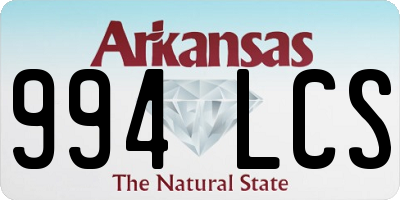 AR license plate 994LCS