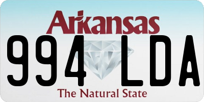AR license plate 994LDA