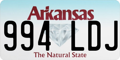 AR license plate 994LDJ
