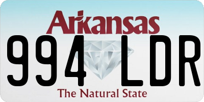 AR license plate 994LDR