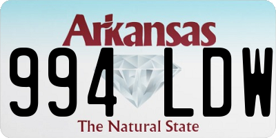 AR license plate 994LDW