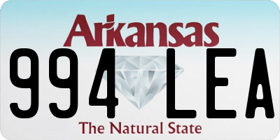 AR license plate 994LEA
