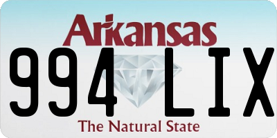 AR license plate 994LIX