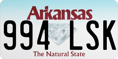 AR license plate 994LSK
