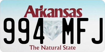 AR license plate 994MFJ