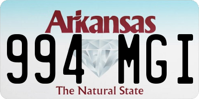 AR license plate 994MGI