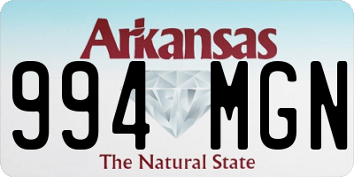 AR license plate 994MGN