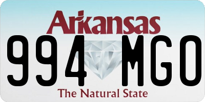 AR license plate 994MGO
