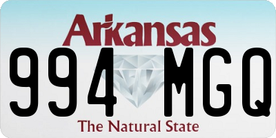 AR license plate 994MGQ
