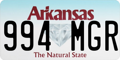 AR license plate 994MGR