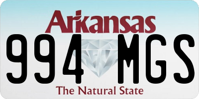 AR license plate 994MGS