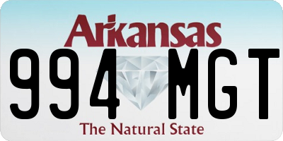 AR license plate 994MGT