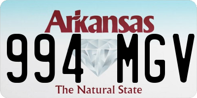 AR license plate 994MGV