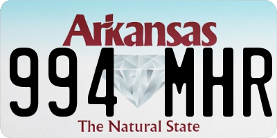 AR license plate 994MHR
