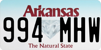 AR license plate 994MHW
