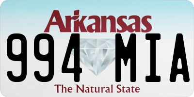 AR license plate 994MIA