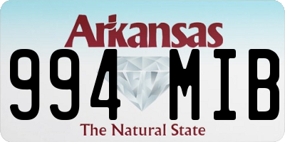 AR license plate 994MIB