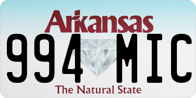 AR license plate 994MIC