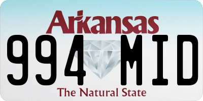 AR license plate 994MID