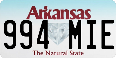 AR license plate 994MIE