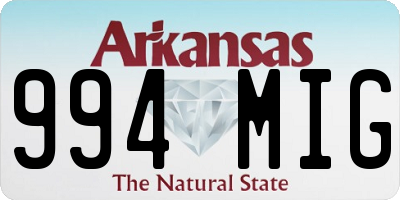 AR license plate 994MIG
