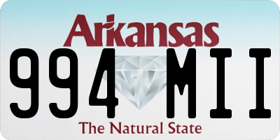 AR license plate 994MII