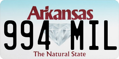AR license plate 994MIL