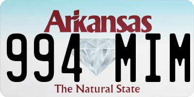 AR license plate 994MIM