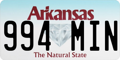 AR license plate 994MIN