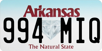 AR license plate 994MIQ