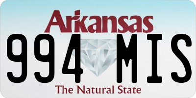 AR license plate 994MIS
