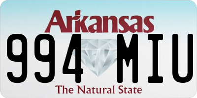 AR license plate 994MIU