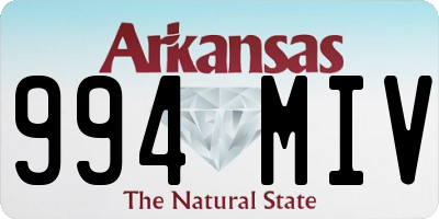AR license plate 994MIV