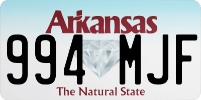 AR license plate 994MJF