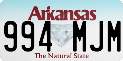 AR license plate 994MJM