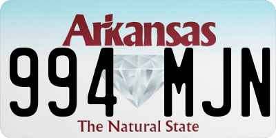 AR license plate 994MJN
