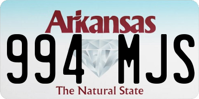 AR license plate 994MJS