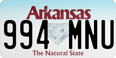 AR license plate 994MNU