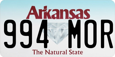 AR license plate 994MOR
