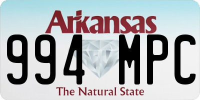 AR license plate 994MPC