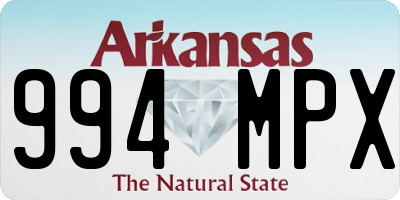 AR license plate 994MPX