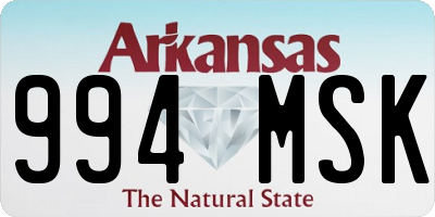 AR license plate 994MSK