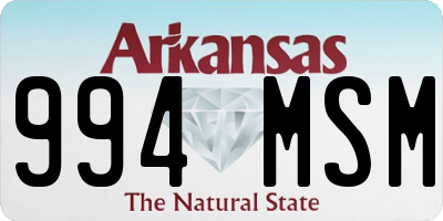 AR license plate 994MSM