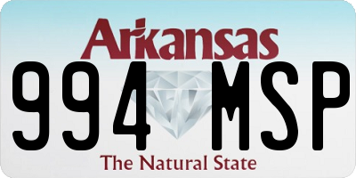 AR license plate 994MSP