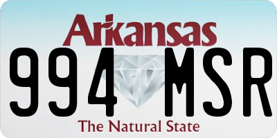 AR license plate 994MSR