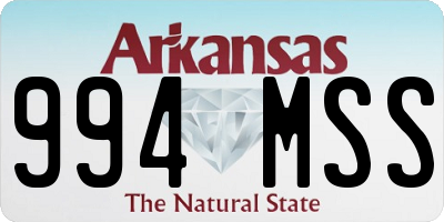 AR license plate 994MSS