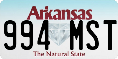 AR license plate 994MST