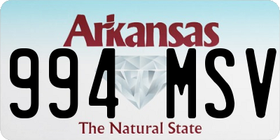 AR license plate 994MSV